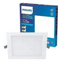 Luminária Plafon Led 12w Philips 6500k Bivolt 900lm Quad.
