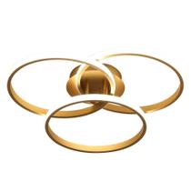 Luminária Plafon LED 3 Anéis Moderno Teto Quarto Sala 3 em 1