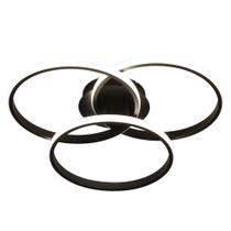 Luminária Plafon LED 3 Anéis Moderno Teto Quarto Sala 3 em 1 Luminária Plafon LED 3 Anéis Moderno Teto Quarto Sala 3 em 1