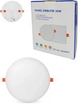 Luminária Plafon Led Borda Infinita 20W Embutir Redondo Bivolt Frio 6500k 12cmx12cm Ilumimax