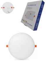Luminária Plafon Led Borda Infinita 25W Embutir Redondo Bivolt Frio 6500k 17cm x 17cm Ilumimax