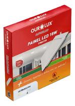 Luminária Plafon Led Embutir 18w 6500k Quadrada Ourolux 110v/220v