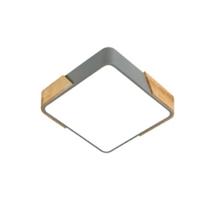 Luminaria Plafon LED Quadrado Amadeirado Clean 3 tons de luz