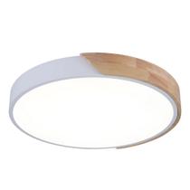 Luminária Plafon Led Sobrepor 40cm c/ Madeira 72w Led 3 Em 1 - Luminária Plafon Led Sobrepor 40cm c/ Madeira 72w Led 3 Em 1 -