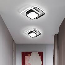 Luminária Plafon LED Teto Pendente Duplo Quadrado Luz Led Sobrepor Preta 29x29cm 26W Difusor Central Luminária Plafon LED Teto Pendente Duplo Quadrado Luz Led Sobrepor Preta 29x29cm 26W Difusor Central