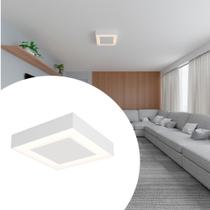 Luminária Plafon Luz Indireta 45x45 Sobrepor Com Lâmpada Led