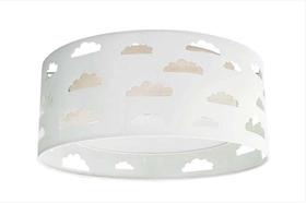 Luminária Plafon Nuvens Duplo Com Recortes 50x16 Cáqui