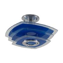 Luminária Plafon Ovalado - Azul - Sala, Quarto, Cozinha