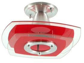 Luminária Plafon - Ovalado Vermelho - Sala Cozinha Quarto