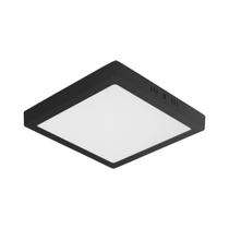 Luminária Plafon Painel Lux LED 3000k Black 18W Quadrado Sobrepor - Taschibra