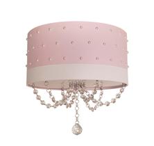 Luminária plafon pérolas 30cm rosa