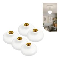 Luminária Plafon Plafonier Redondo Kit 10, 5 e 3 unidades para Lâmpada Bocal E27 110/220V Teto Parede Luminária Plafon Plafonier Redondo Kit 10, 5 e 3 unidades para Lâmpada Bocal E27 110/220V Teto Parede