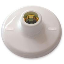 Luminária Plafon Porcelana Blumenau Redondo E27 Bivolt Branco