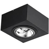 Luminária Plafon Preto de Sobrepor Box 17cm GU10 12w Dital Luminária Plafon Preto de Sobrepor Box 17cm GU10 12w Dital