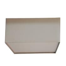 Luminária Plafon Quadrado Cúpula em Tecido 30x30x15 Luminária Plafon Quadrado Cúpula em Tecido 30x30x15