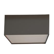 Luminária Plafon Quadrado Cúpula em Tecido 30x30x15 Luminária Plafon Quadrado Cúpula em Tecido 30x30x15