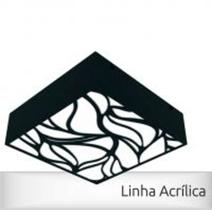 Luminária Plafon Quadrado Sobrepor 4 Lâmp E27-preto G-light