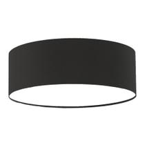 Luminária Plafon Redondo Cúpula em Tecido 40x15 Luminária Plafon Redondo Cúpula em Tecido 40x15