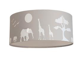 Luminária Plafon Safari Savana Cúpula Tecido 30x15cm SKU 5832 Luminária Plafon Safari Savana Cúpula Tecido 30x15cm SKU 5832