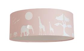 Luminária Plafon Safari Savana Cúpula Tecido 40x15cm SKU 5838 Luminária Plafon Safari Savana Cúpula Tecido 40x15cm SKU 5838