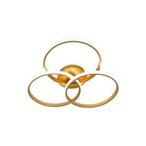 Luminária Plafon Selene 3 Arcos 002D Dourado - Nlux