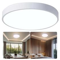 Luminaria Plafon Sobrepor 3 Tons Teto Moderno Led Escritorio Empresa Decoração Iluminação Residencial Sala Quarto