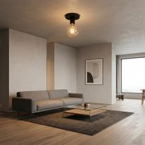 Luminária Plafon Sobrepor Alumínio Luz E27 Teto Parede Sala Luminária Plafon Sobrepor Alumínio Luz E27 Teto Parede Sala
