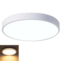 Luminária Plafon Sobrepor Moderno Led 3 Tons Decoração Iluminação Teto Escritorio Empresa Sala Quarto Residencial