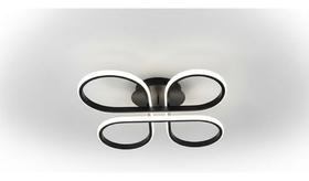 Luminária Plafon Sobrepor Prisma Led 3em1 Bivolt 40w Eclick Cor da estrutura:PretoVoltagem:127/220V