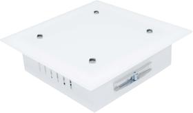 Luminária plafon taschibra quadrado emb/sob zimbro 28x28cm