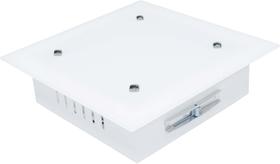 Luminária plafon taschibra quadrado emb/sob zimbro 28x28cm