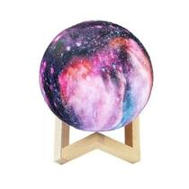 Luminária Planetária Lua Cheia 3D 7 Cores RGB Touch