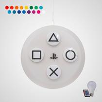 Luminária playstation botão pendente ps5 - led rgb Luminária playstation botão pendente ps5 - led rgb