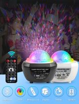 Luminaria Pojeção De Estrelas Universo Caixa De Som Bluetooth Cor:Branco Luminaria Pojeção De Estrelas Universo Caixa De Som Bluetooth Cor:Branco