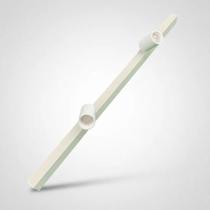 Luminaria Pontual 1 metro com 2 Spots Branco Sobrepor