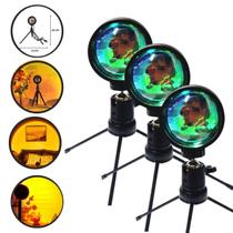 Luminária Por Do Sol Luz Noturna Projetor Led Luxo ajustável Suporte de lâmpada LED 360 3 UND Luminária Por Do Sol Luz Noturna Projetor Led Luxo ajustável Suporte de lâmpada LED 360 3 UND