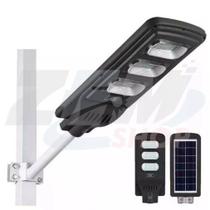 Luminaria Poste 120W Solar Refletor LED Placa Fotovoltaica Luz Sensor Resiste Agua