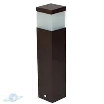 Luminária Poste Balizador Marrom Para Jardim 30cm E27