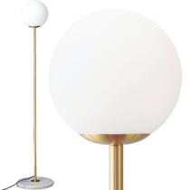 Luminária Poste Piso 169cm Jabuticaba Dourada Mármore Globo 15cm Coluna Chão Gimpo KJTD-706-GOLD