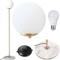 Luminária Poste Piso 169Cm Jabuticaba Mármore Globo Gimpo