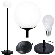 Luminária Poste Piso 169Cm Jabuticaba Mármore Globo Gimpo
