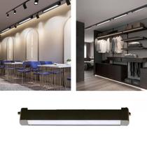 Luminária (Preta) Luz Difusa Linear 20W De 33Cm Para Trilho Luminária (Preta) Luz Difusa Linear 20W De 33Cm Para Trilho