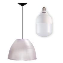 Luminária Prismática 12 polegadas Cabo 1M Lâmpada bulbo 50W