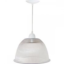 Luminaria Prismatica Bezelux 12'' Com Pendente Branco E27 Bz12Br