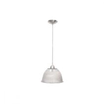 Luminaria Prismatica Bezelux 12'' Com Pendente Escovado E27 Bz12Ec Luminaria Prismatica Bezelux 12'' Com Pendente Escovado E27 Bz12Ec