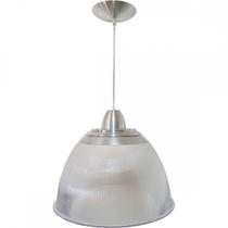 Luminaria Prismatica Bezelux 22'' Com Pendente Escovado Reforcado E40 Bzsf22Ec4 Luminaria Prismatica Bezelux 22'' Com Pendente Escovado Reforcado E40 Bzsf22Ec4