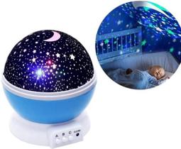 Luminaria Projetor De Estrelas Quarto Infantil Criança Bebe Cor Azul