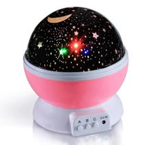 Luminária Projetor Estrela 360 Night Light Rosa