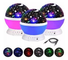 Luminária Projetor Estrela 360º Galaxy Abajur Master Azul