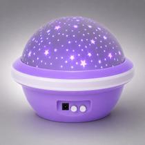 Luminária Projetor Estrelado Giratório para Quarto Infantil com USB e Pilhas Luminária Projetor Estrelado Giratório para Quarto Infantil com USB e Pilhas